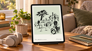 Personalised Oasis-inspired digital tablet lifestyle scene