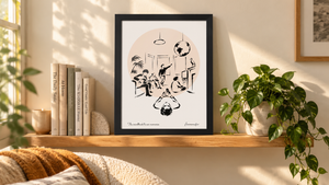 Personalised Oasis-inspired print reading nook lifestyle scene