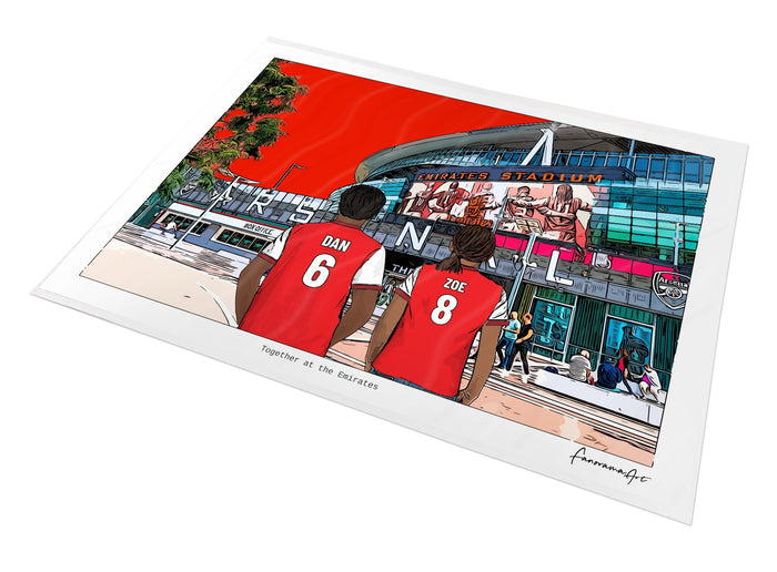 Personalised football stadium print